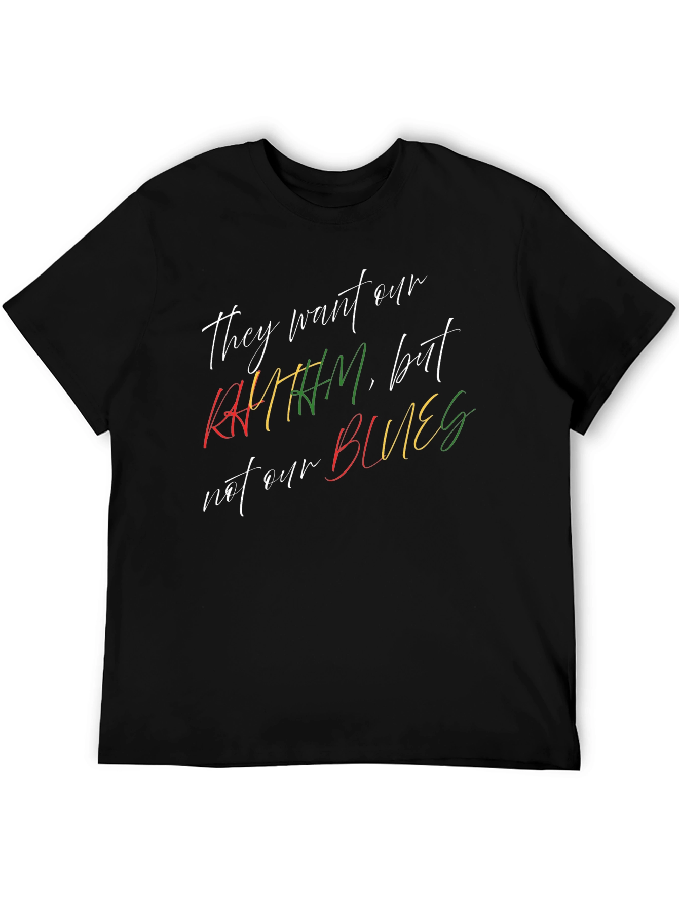 Rhythm & Blues Graphic Tee - Black Cotton T-Shirt