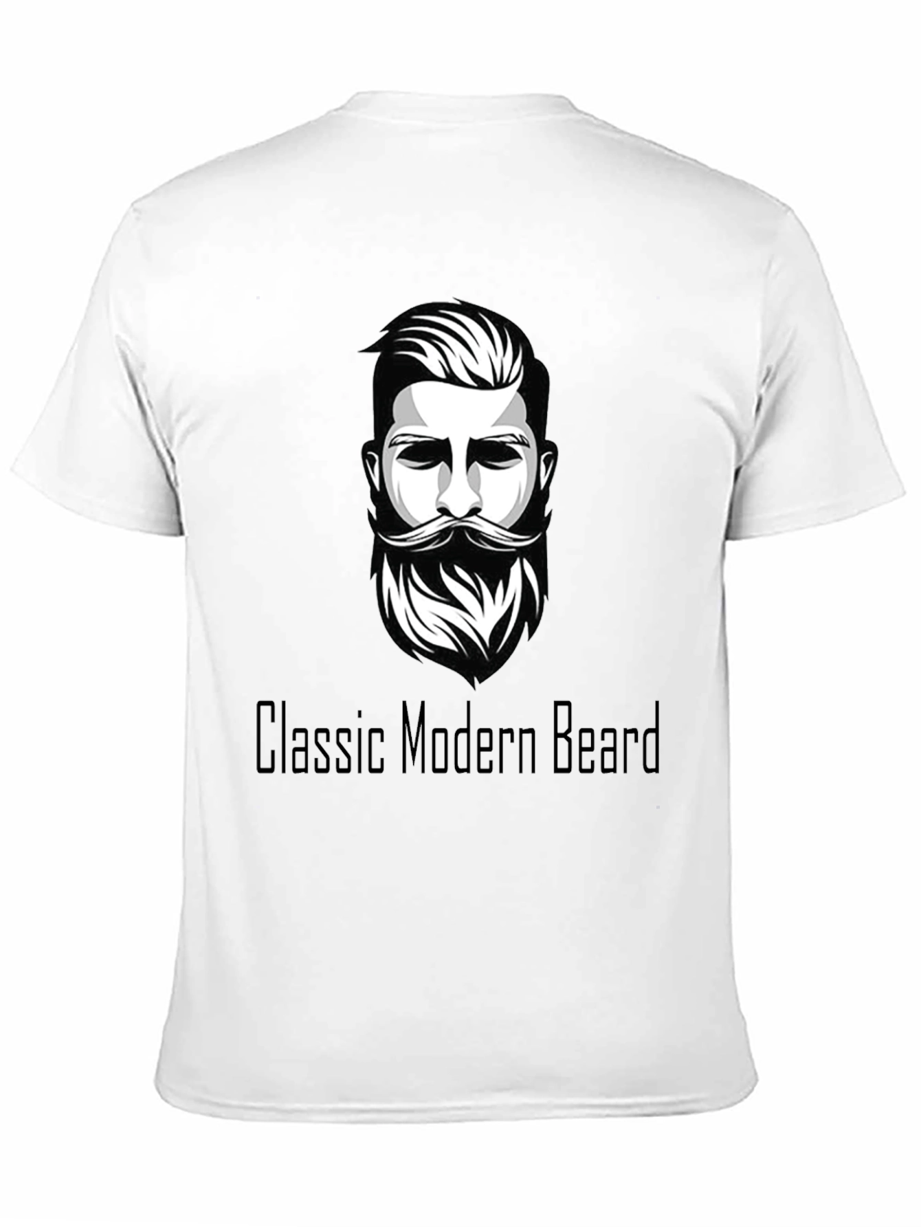 Classic Modern Beard Graphic Tee - Black