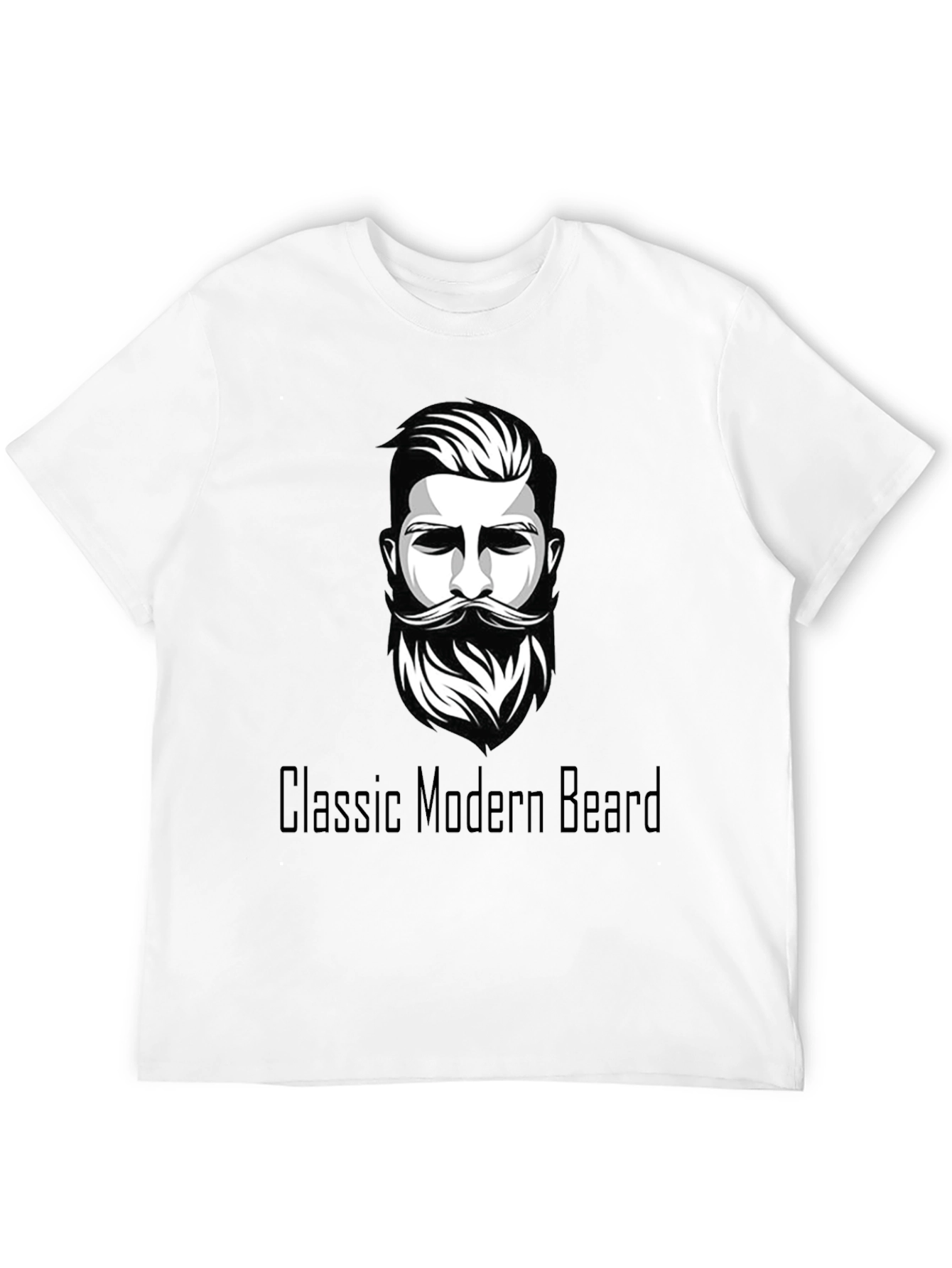 Classic Modern Beard Graphic Tee - Black