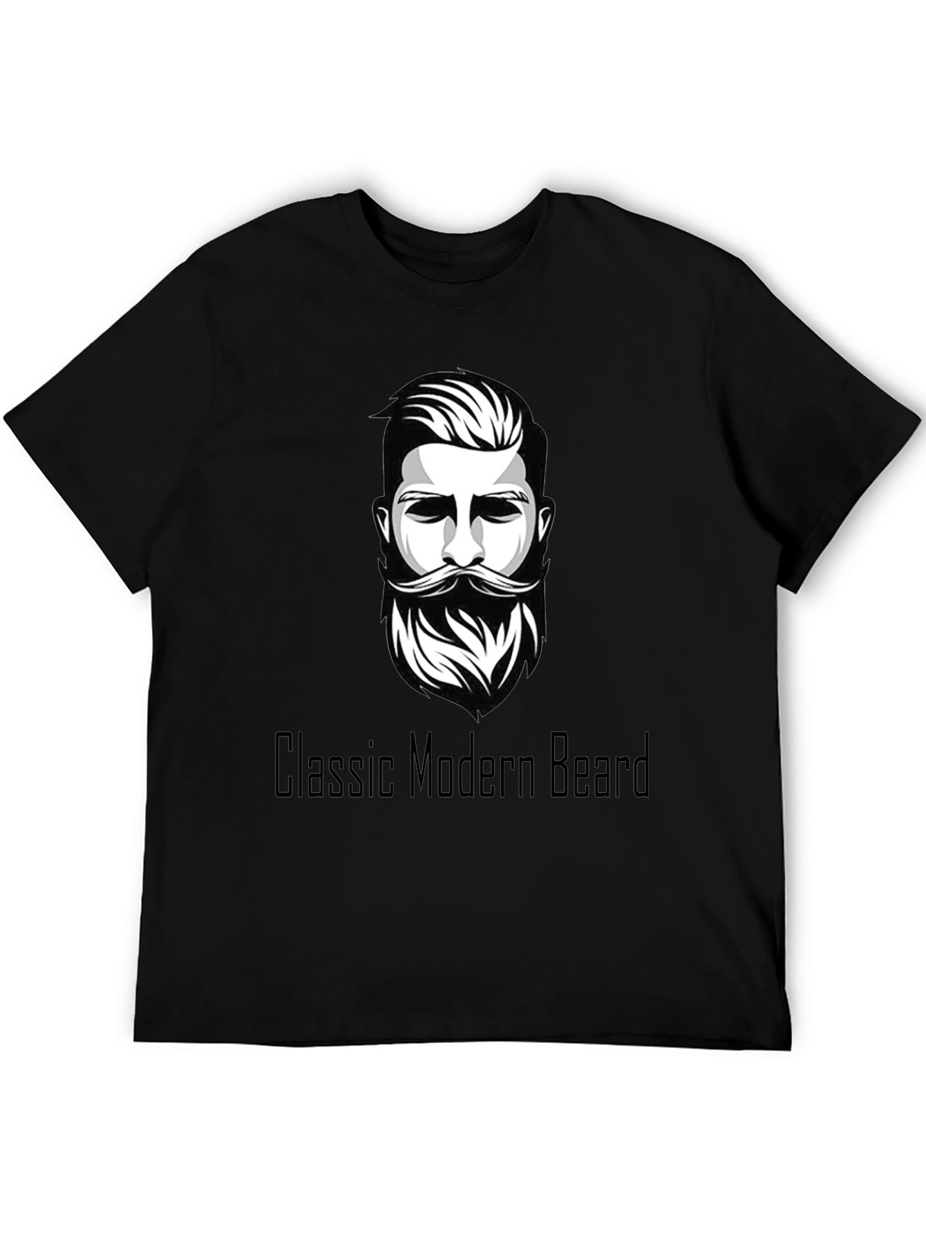 Classic Modern Beard Graphic Tee - Black