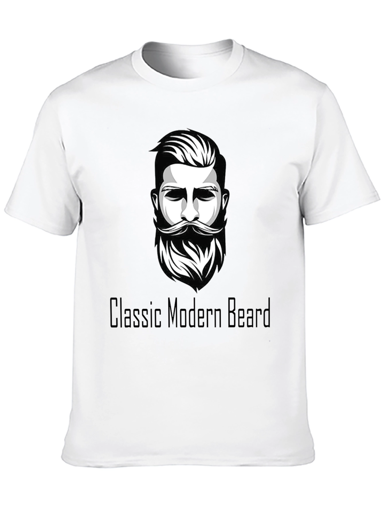 Classic Modern Beard Graphic Tee - Black