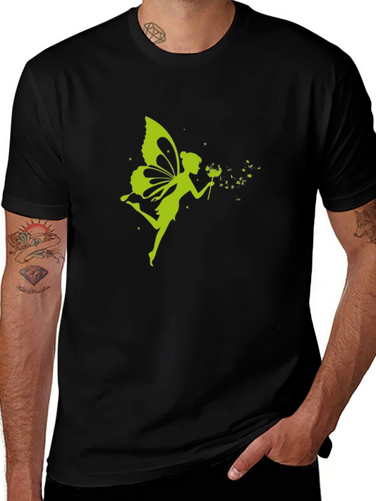 Fairy Graphic Black T-Shirt | Casual Tee