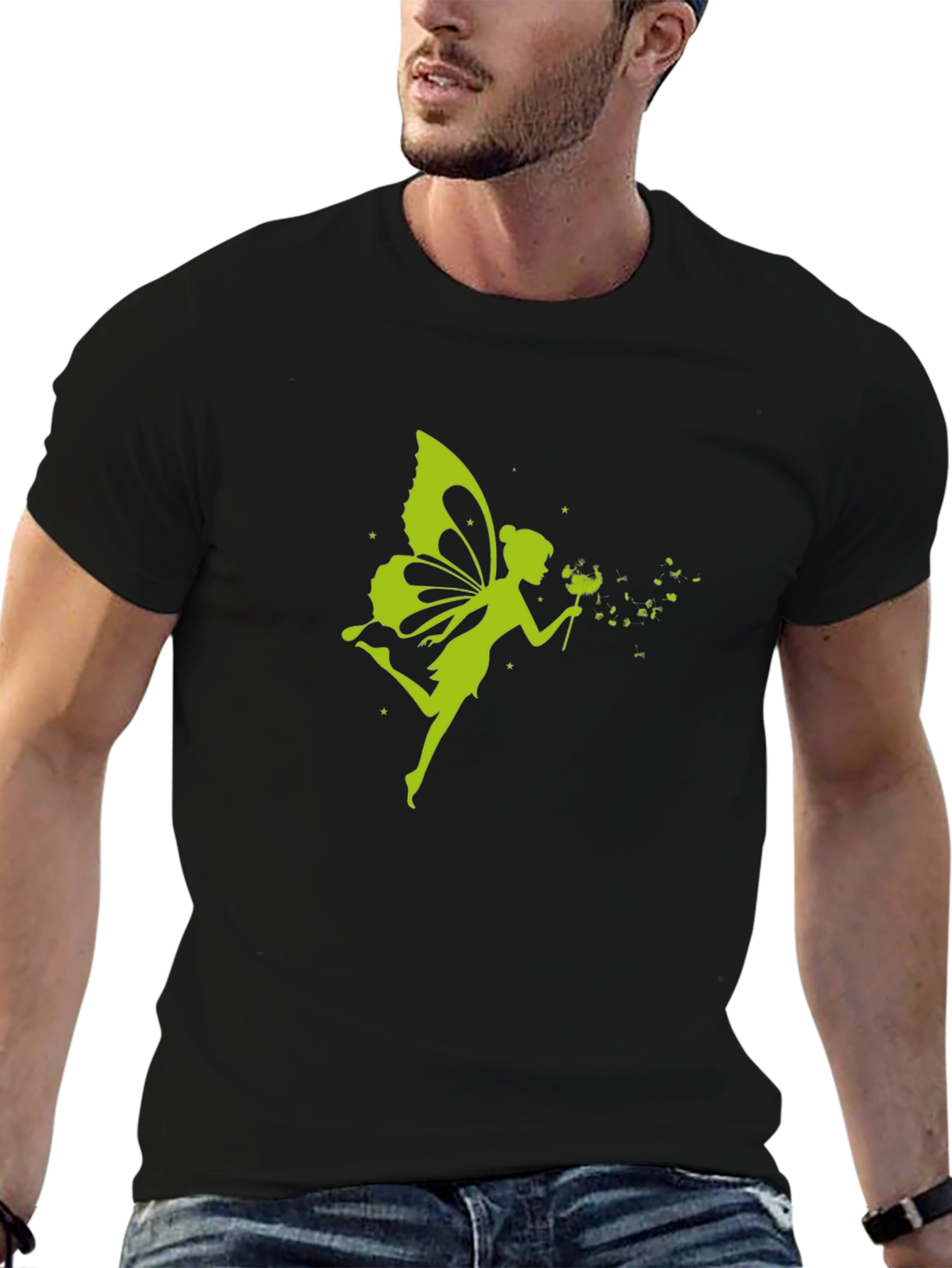 Fairy Graphic Black T-Shirt | Casual Tee