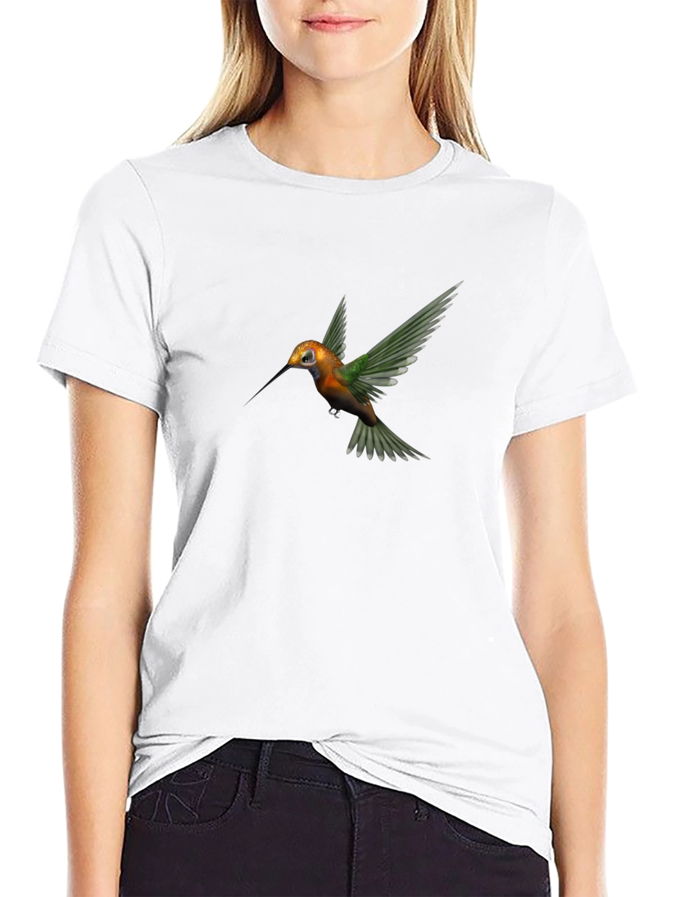 Hummingbird Graphic Tee - Unique Nature Design