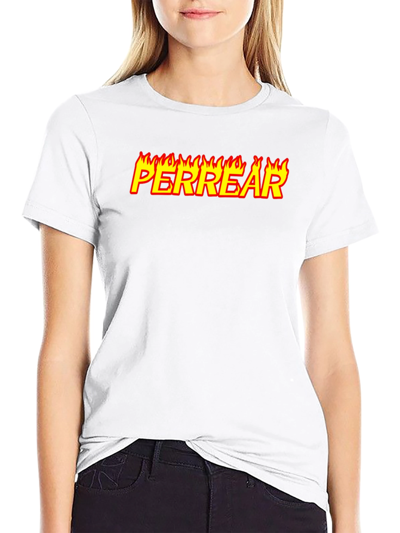 Perrear Flame Graphic T-Shirt - Black