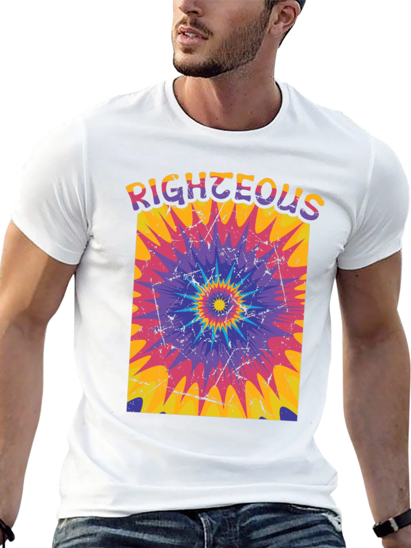 Righteous Tie-Dye Graphic Tee