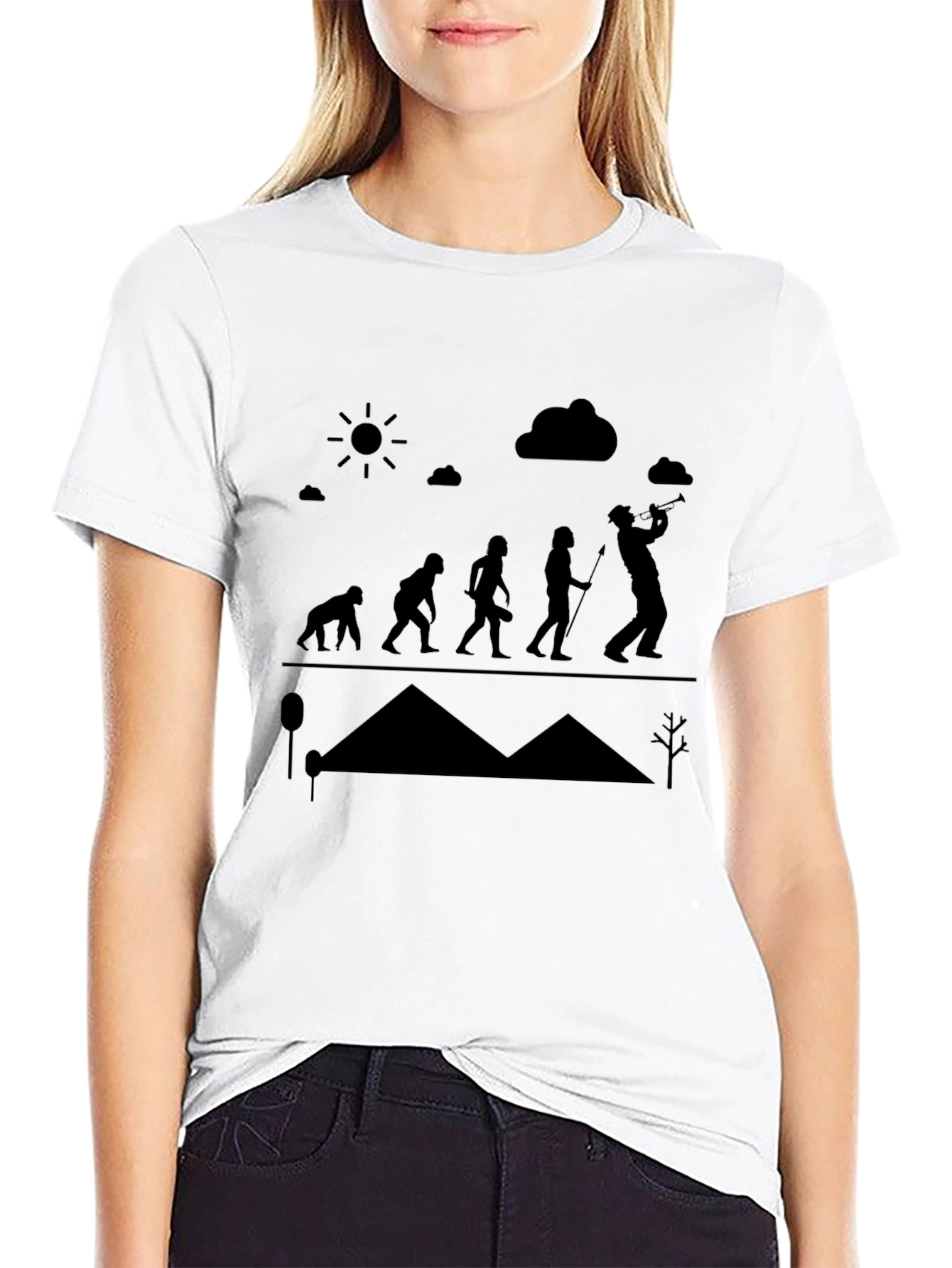 Evolution of Music Black T-Shirt