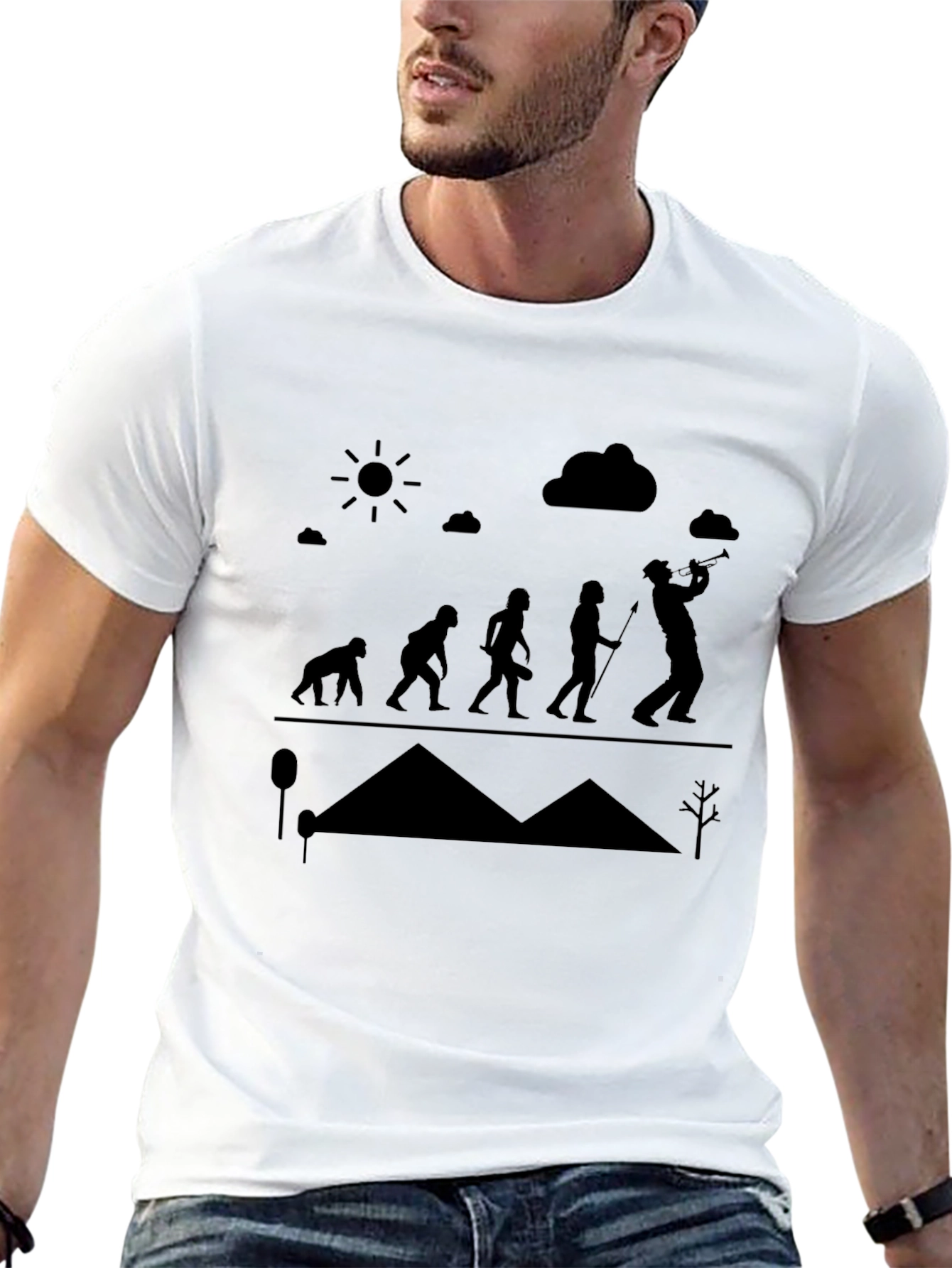 Evolution of Music Black T-Shirt