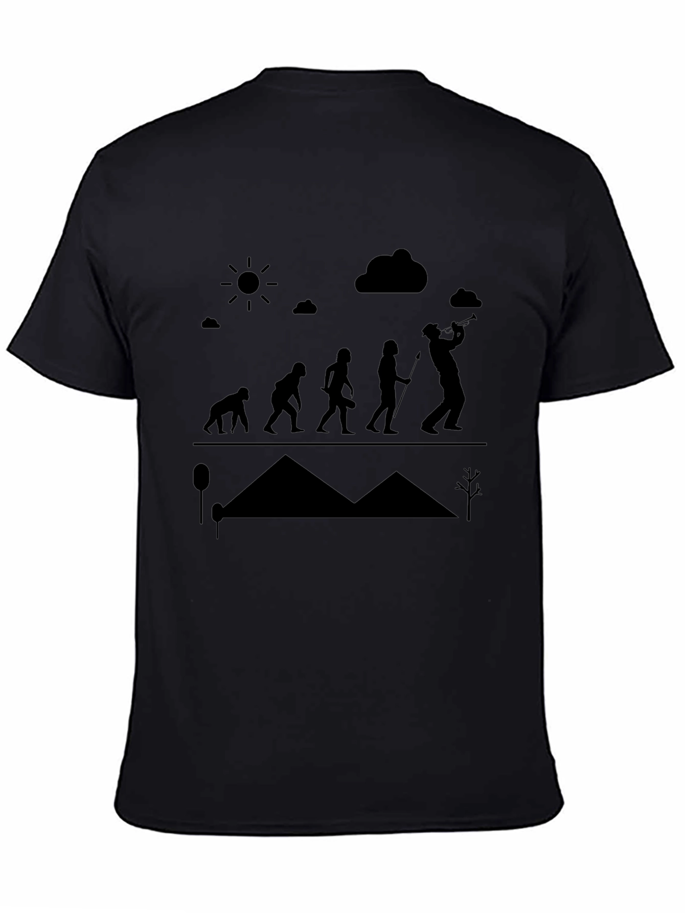 Evolution of Music Black T-Shirt