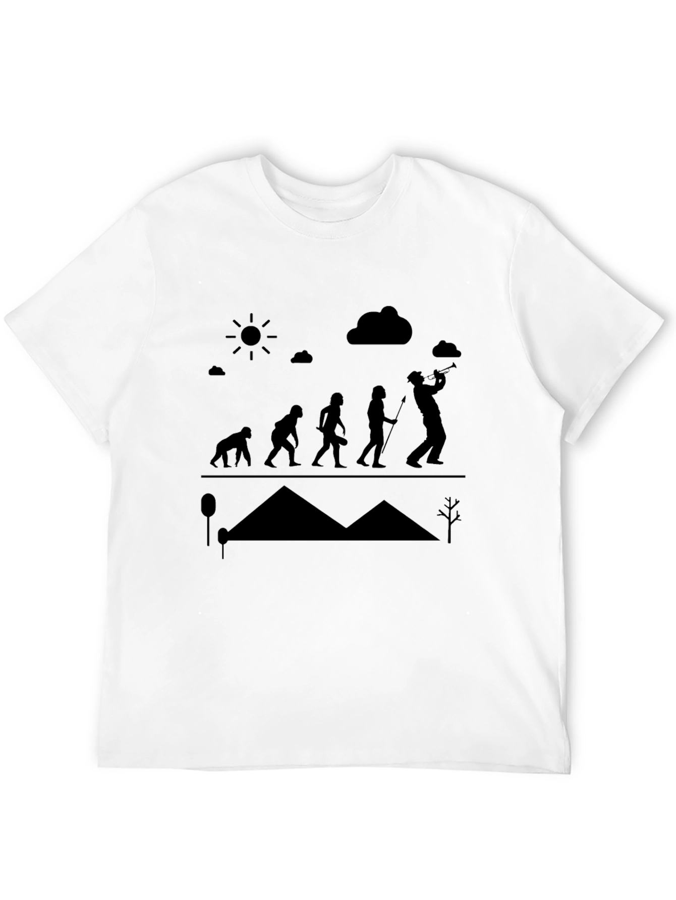 Evolution of Music Black T-Shirt