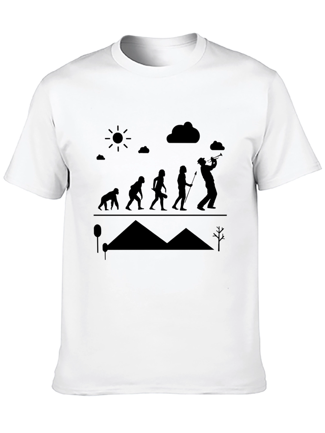 Evolution of Music Black T-Shirt