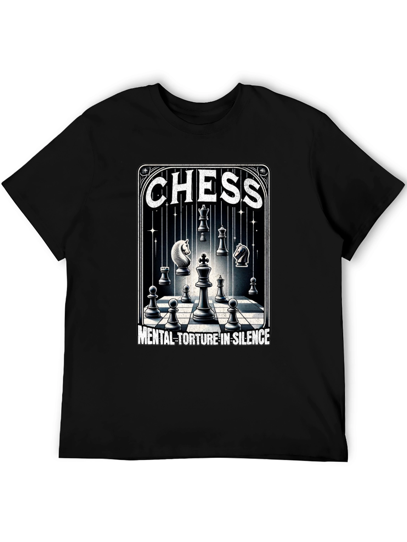 Chess Mental Torture Black T-Shirt