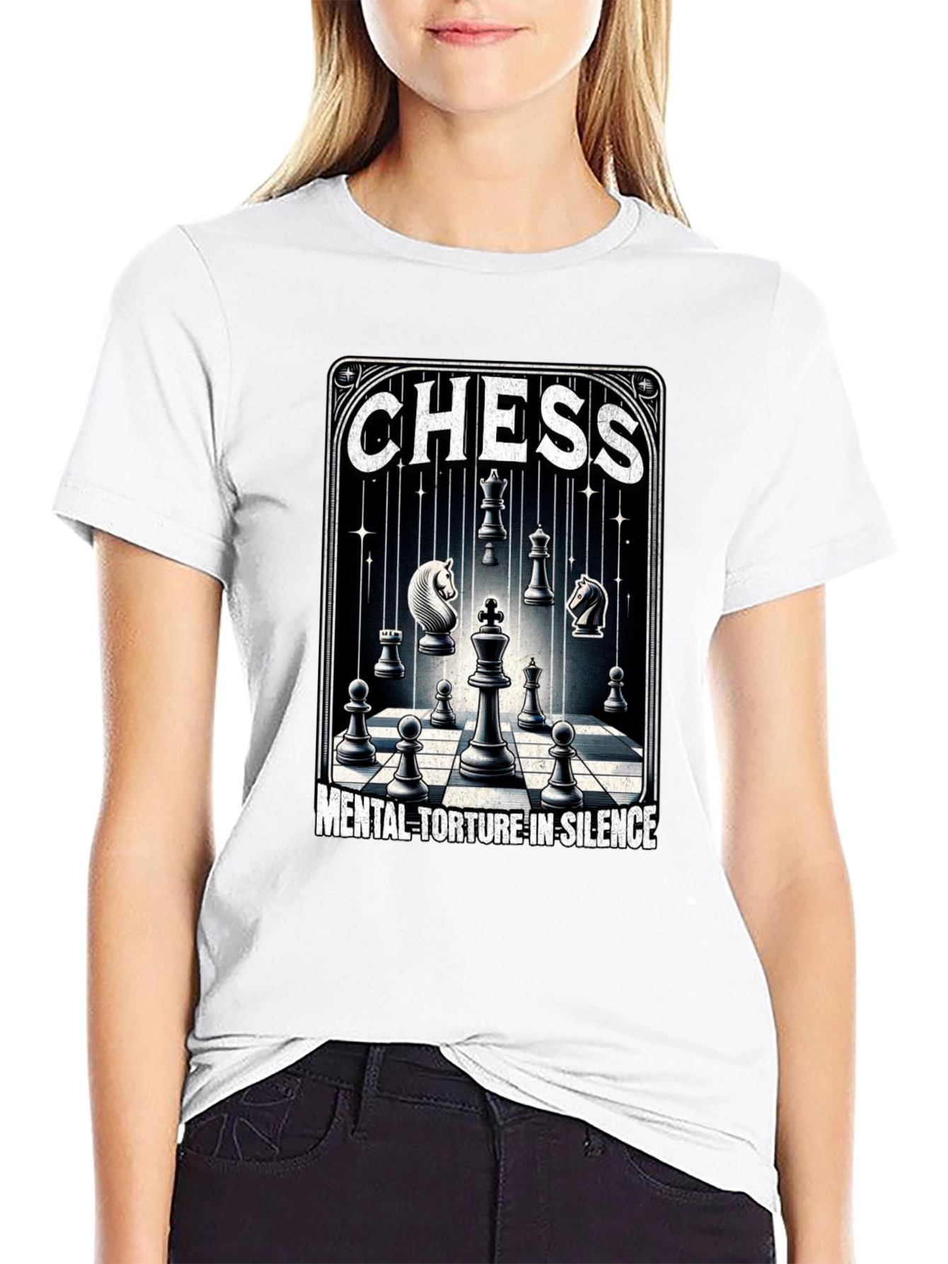 Chess Mental Torture Black T-Shirt