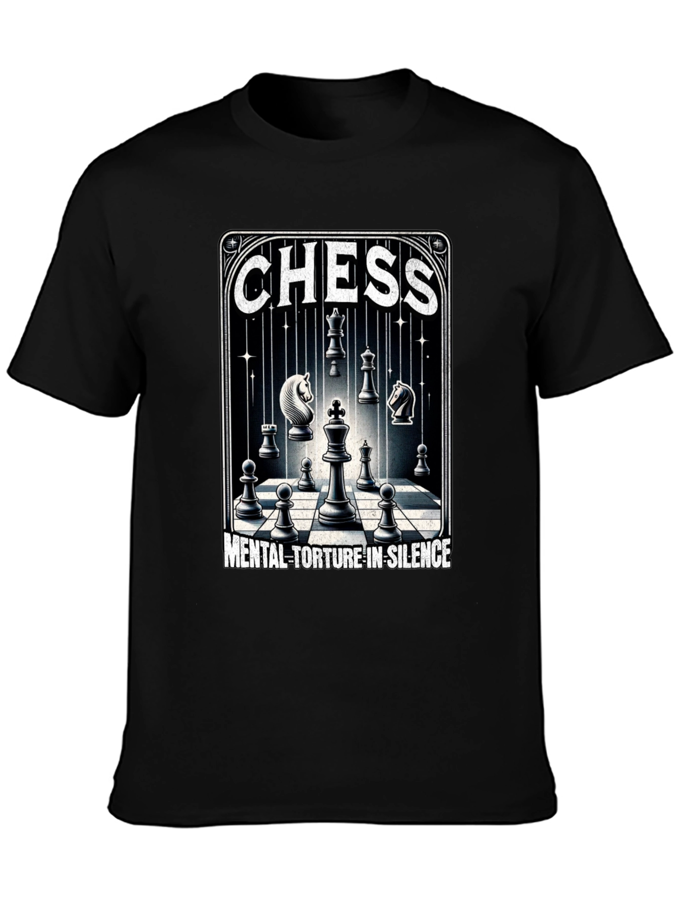 Chess Mental Torture Black T-Shirt