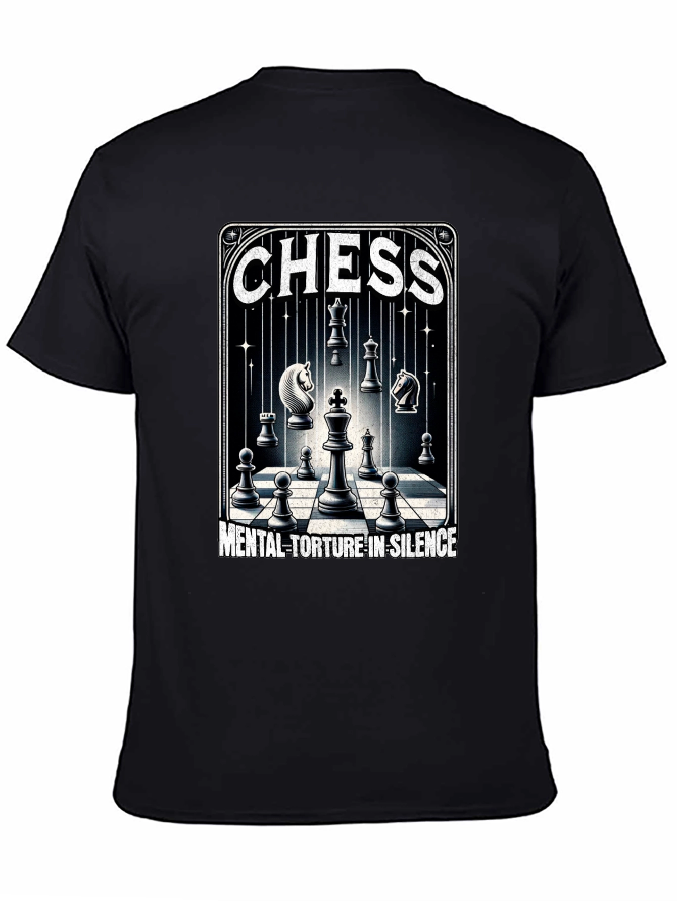 Chess Mental Torture Black T-Shirt