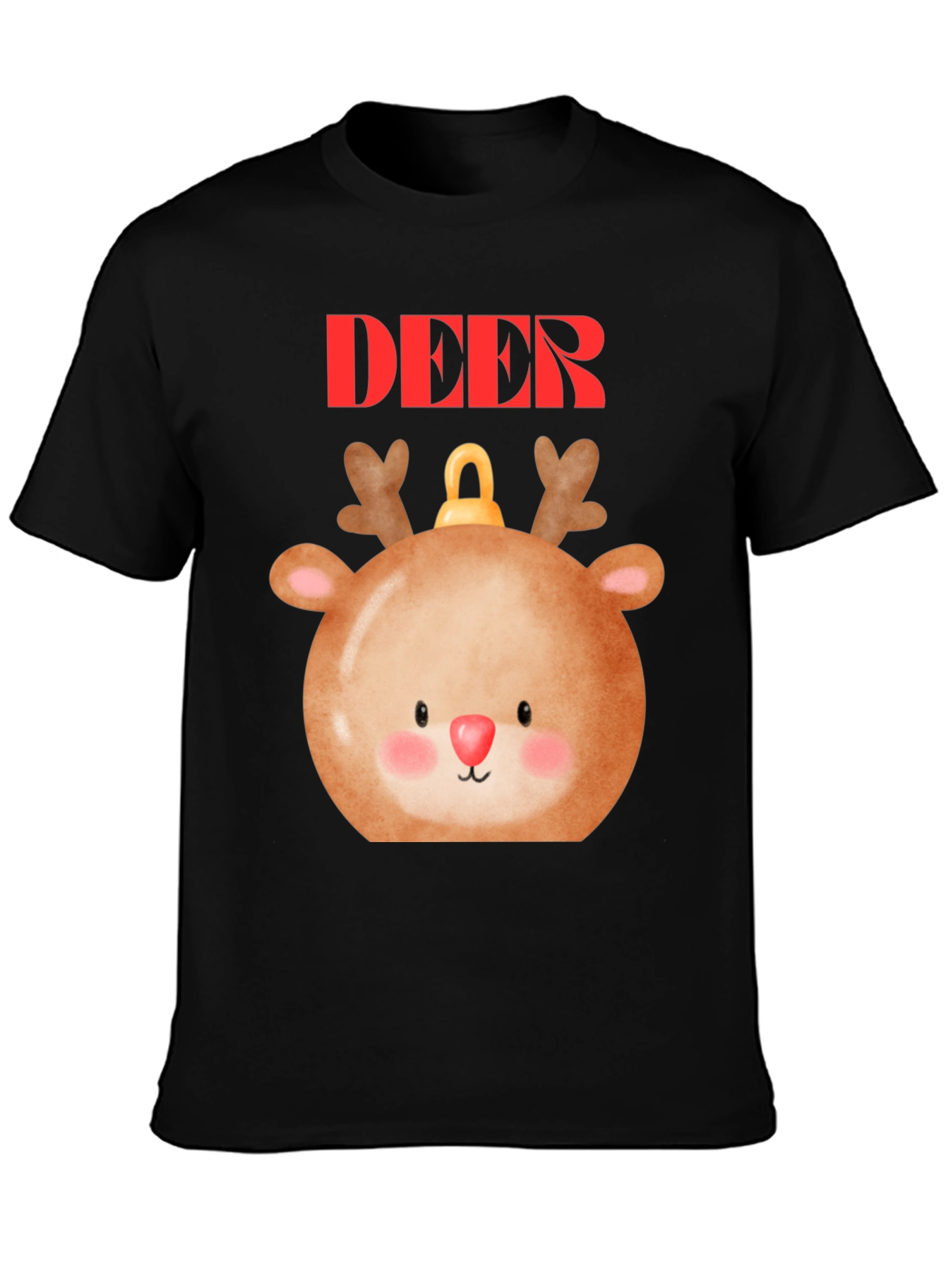 Cute Deer Ornament T-Shirt - Holiday Festive Style