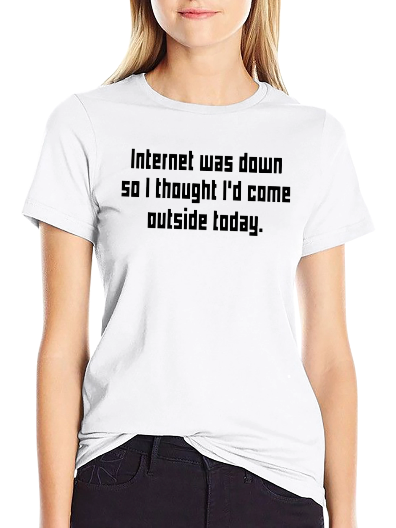 Internet Was Down Funny T-Shirt