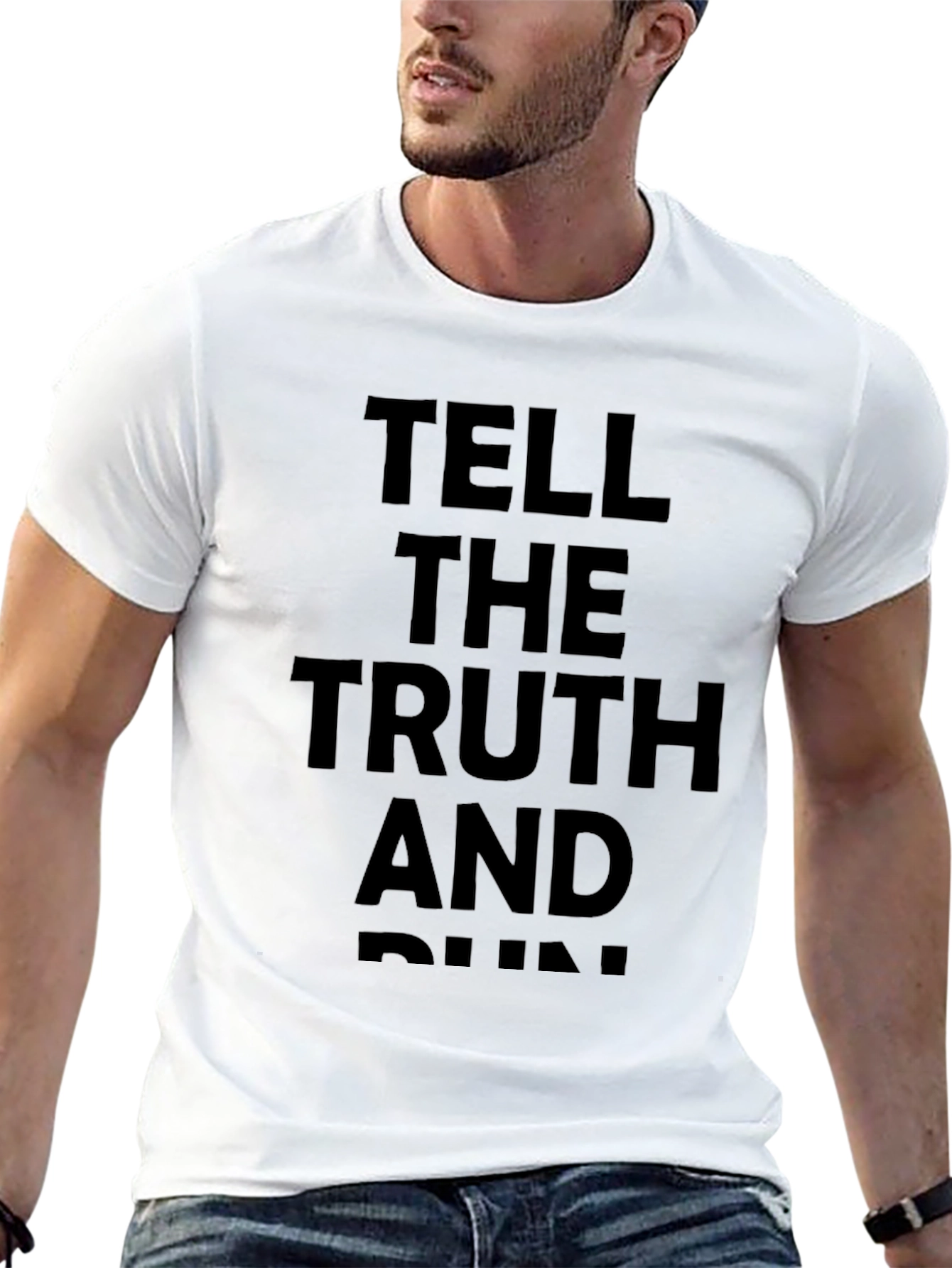 Tell the Truth and Run Graphic Tee - Black