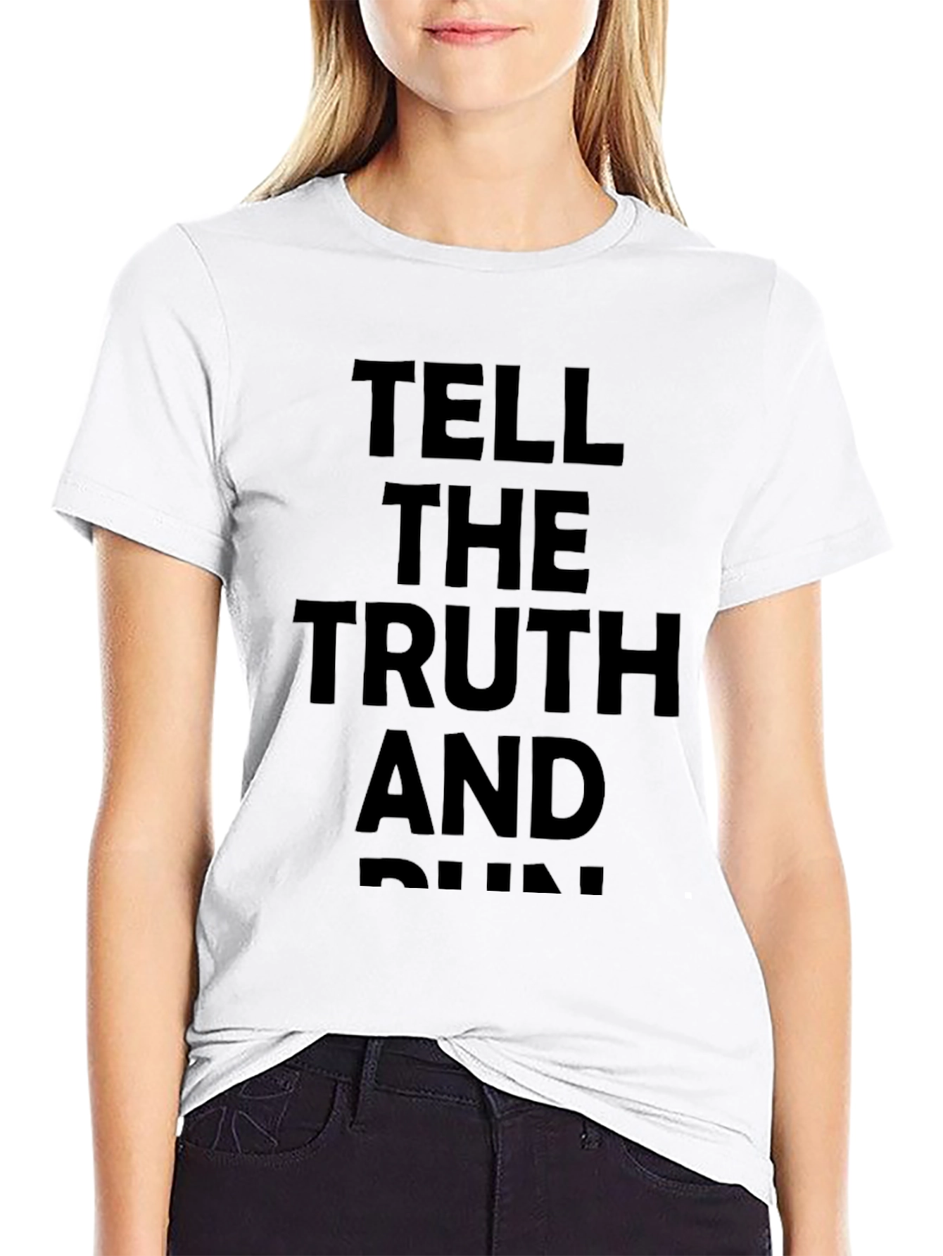 Tell the Truth and Run Graphic Tee - Black
