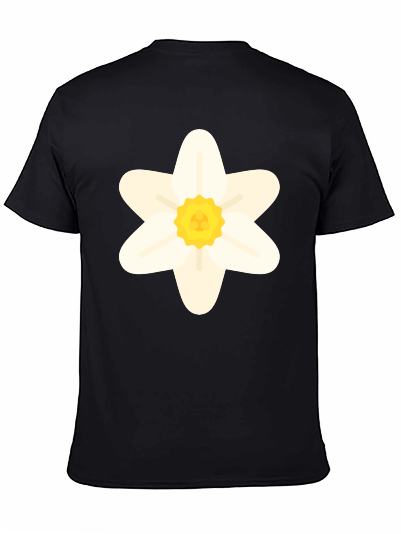 Daffodil Flower Graphic T-Shirt - Black