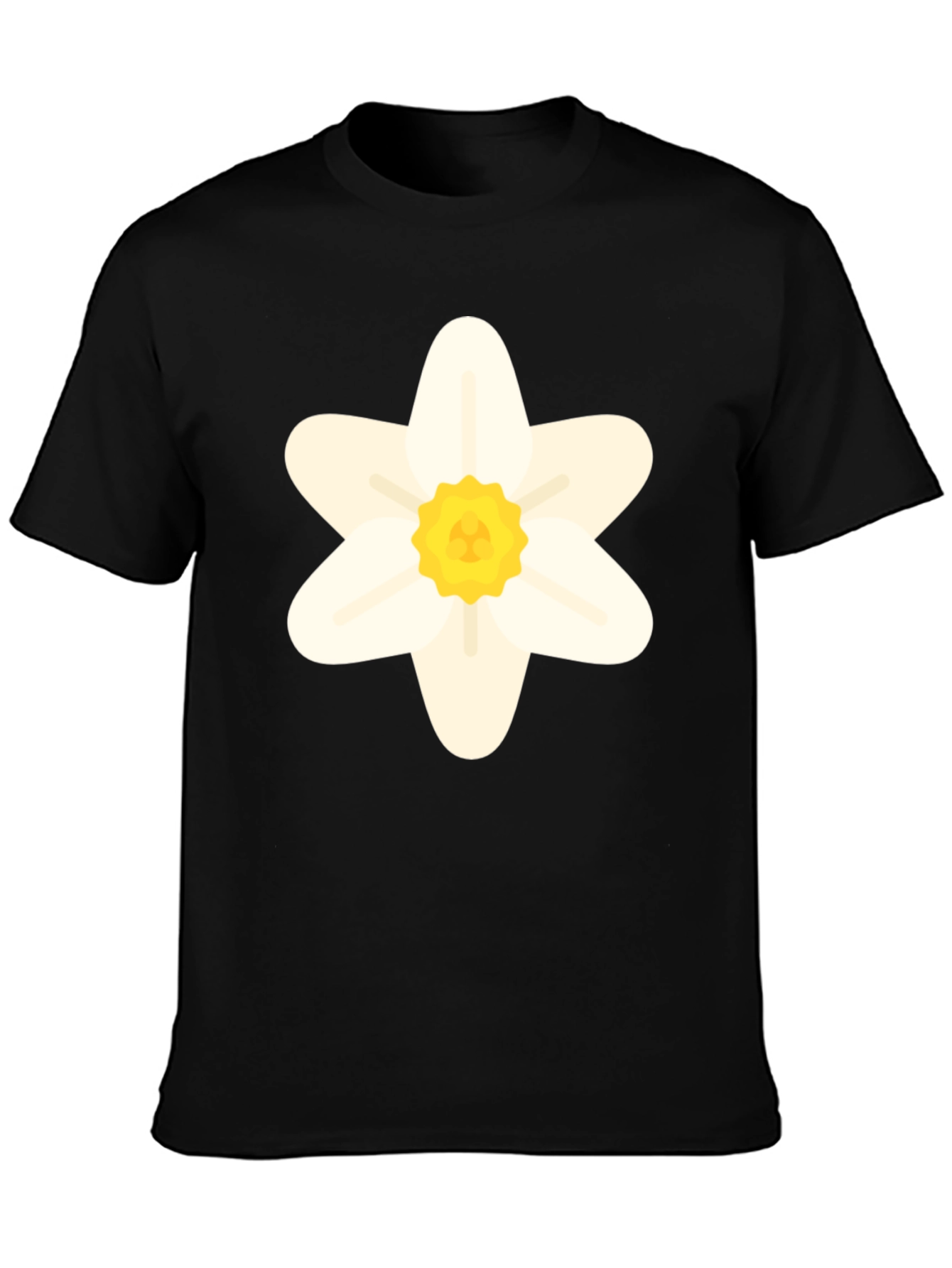 Daffodil Flower Graphic T-Shirt - Black