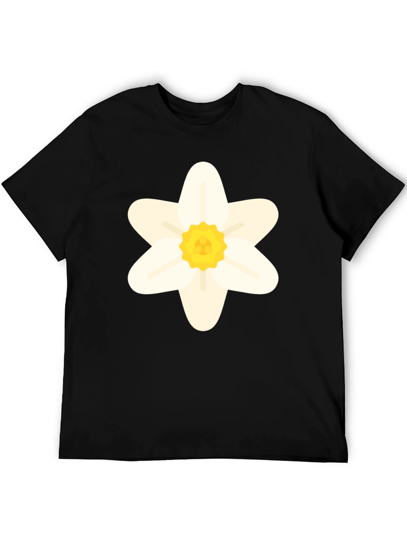 Daffodil Flower Graphic T-Shirt - Black