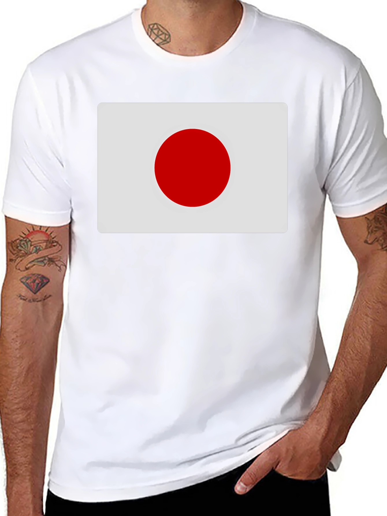 Japan Flag Graphic Tee - Black