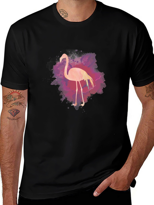 Flamingo Graphic Tee - Mens Black T-Shirt