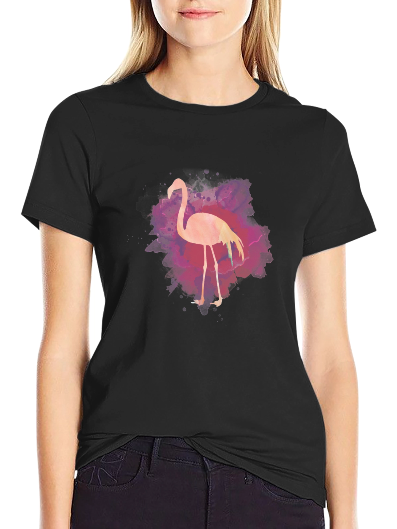 Flamingo Graphic Tee - Mens Black T-Shirt