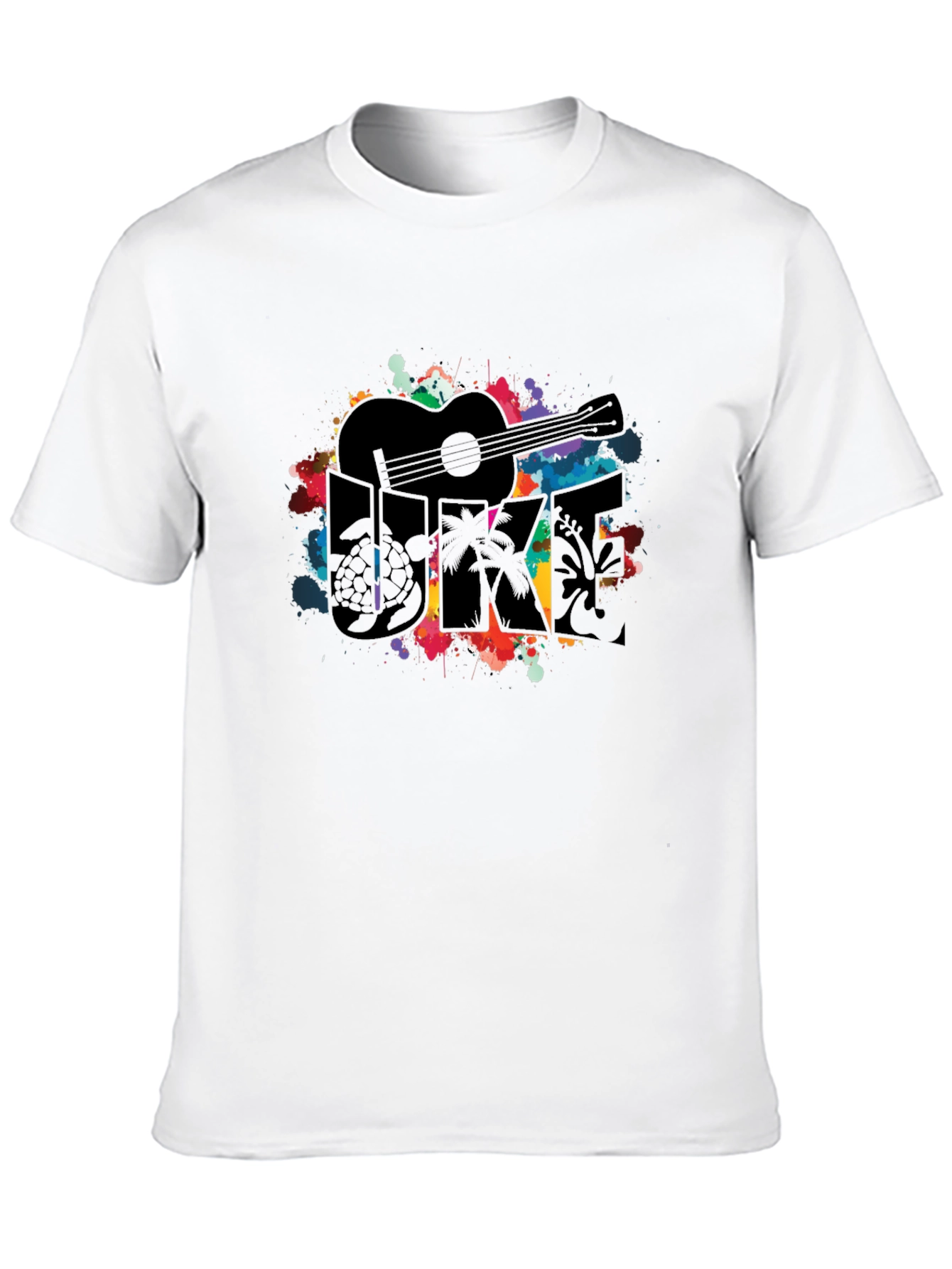 Ukulele Graphic Tee - Vibrant Music Lover Shirt