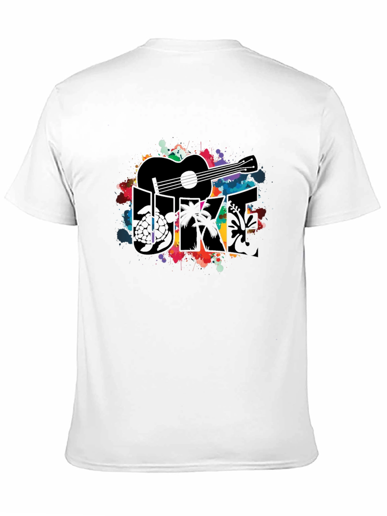 Ukulele Graphic Tee - Vibrant Music Lover Shirt