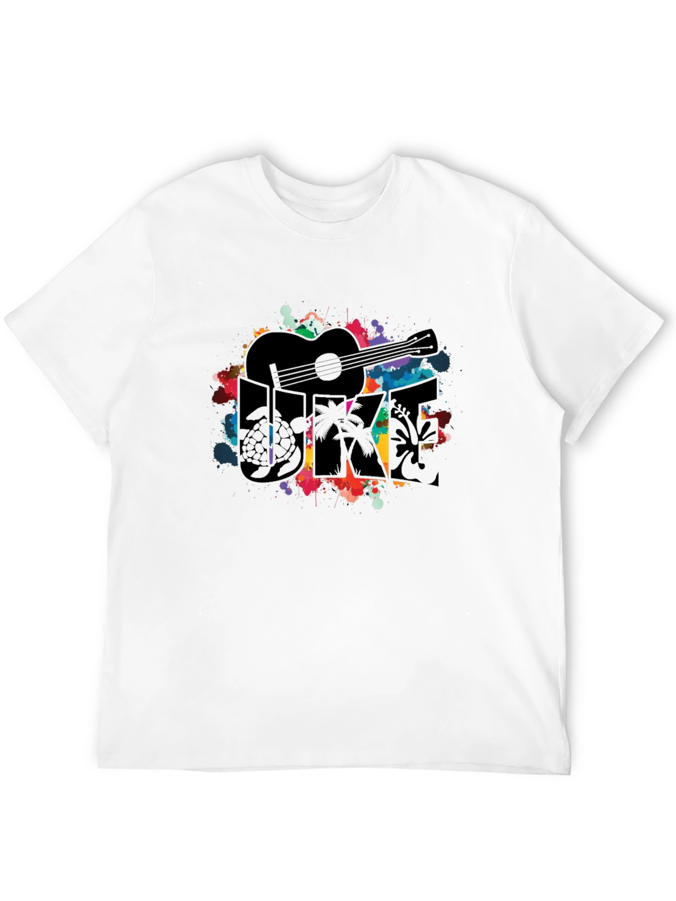 Ukulele Graphic Tee - Vibrant Music Lover Shirt