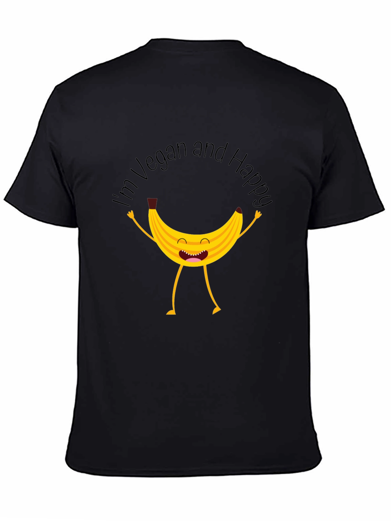 Vegan Happy Banana Graphic T-Shirt