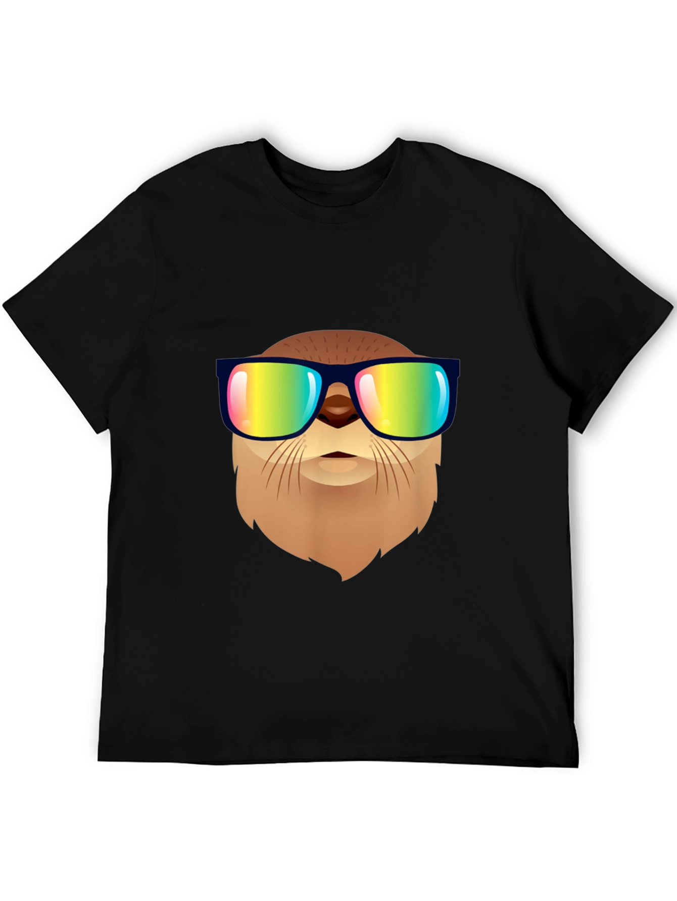Cool Otter Graphic Tee - Stylish Black T-Shirt