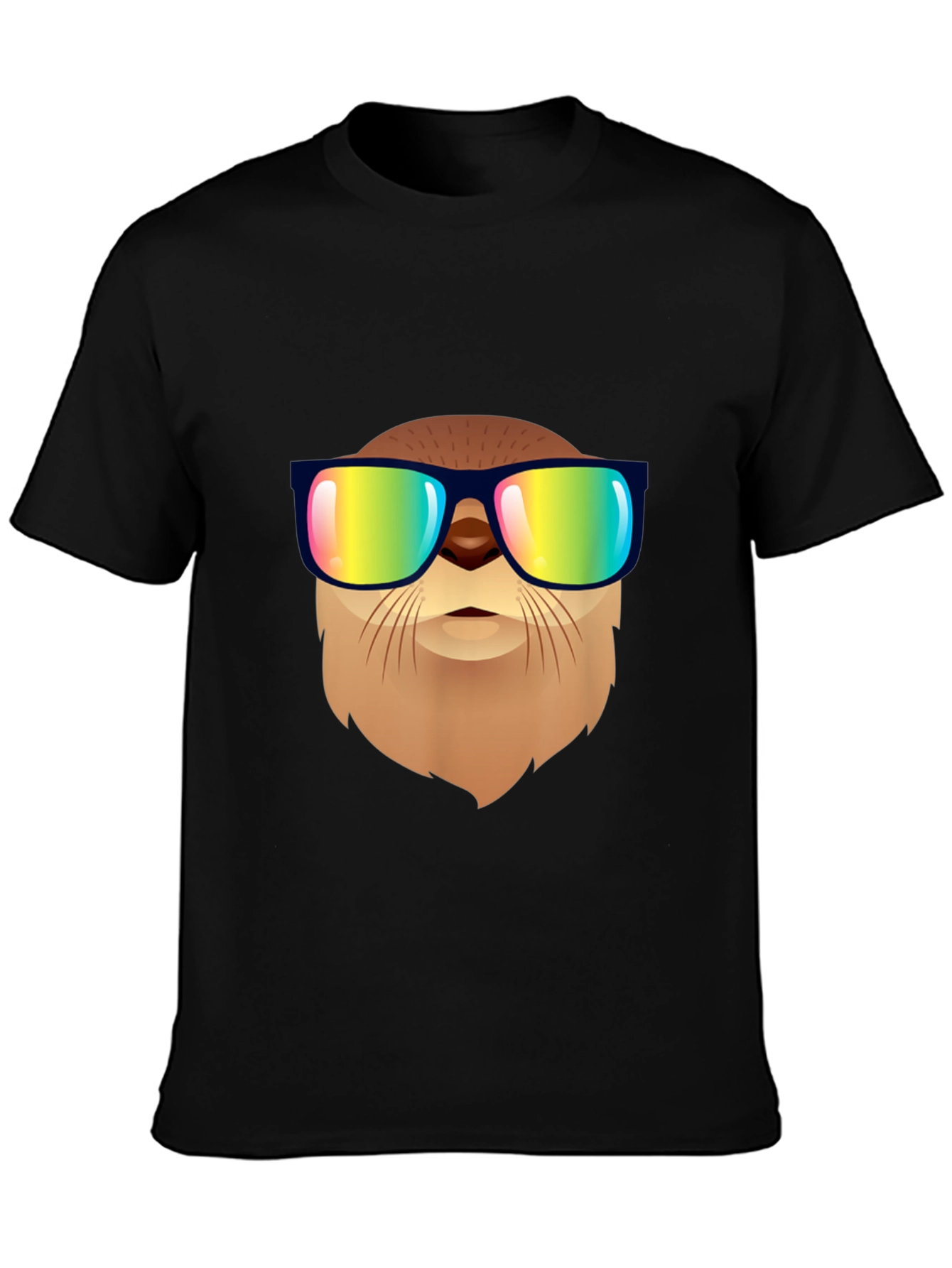 Cool Otter Graphic Tee - Stylish Black T-Shirt