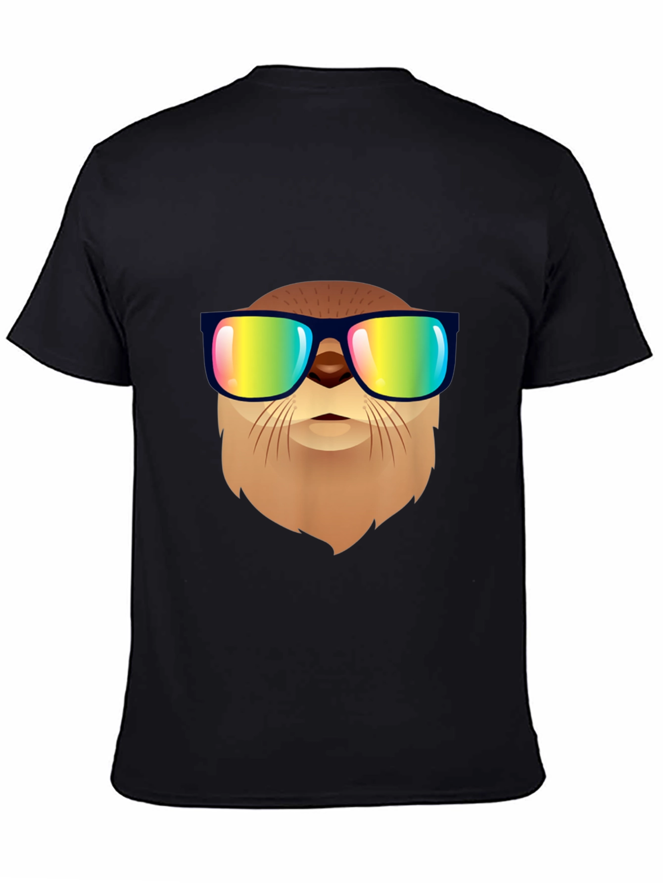 Cool Otter Graphic Tee - Stylish Black T-Shirt