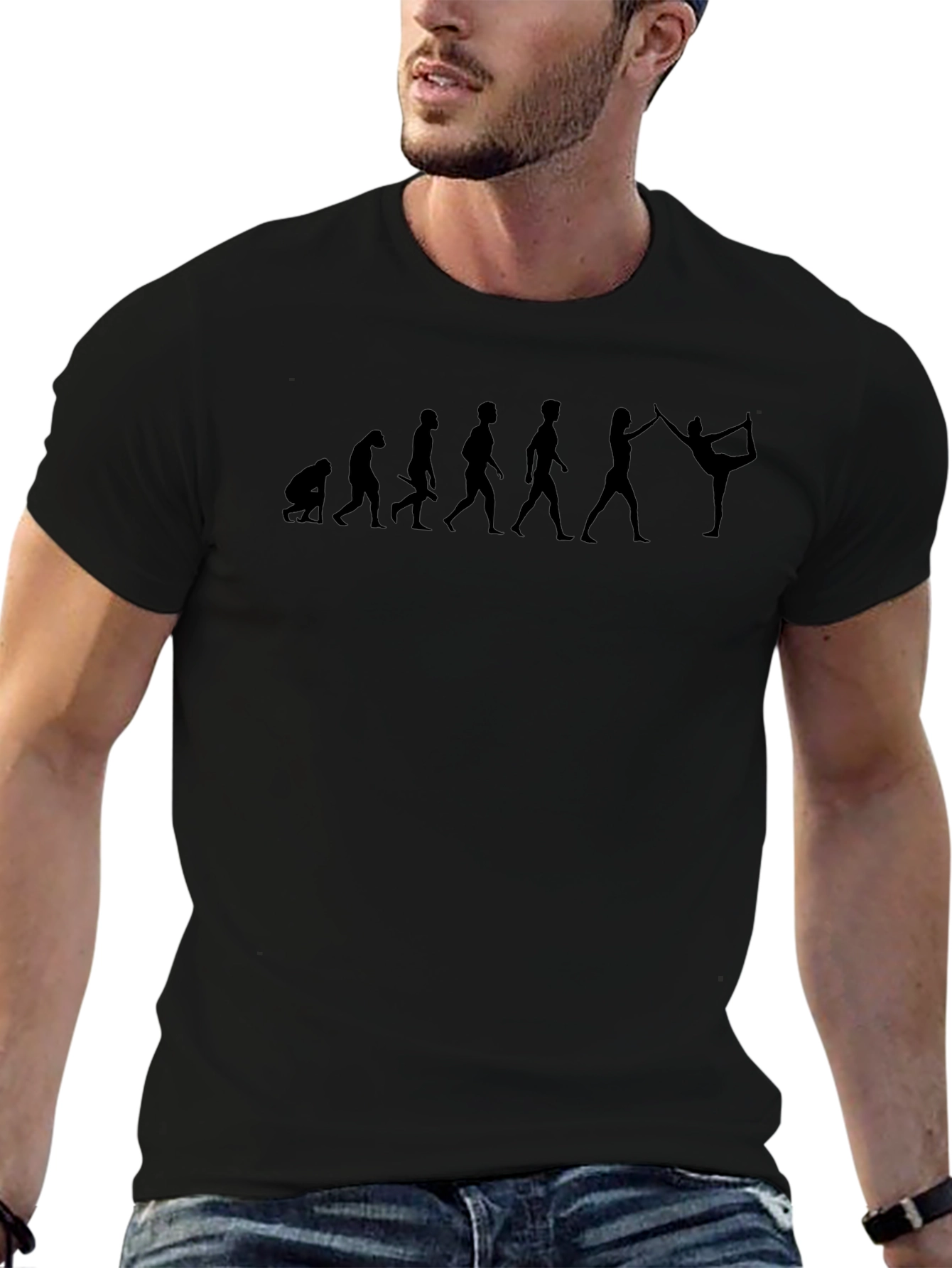 Yoga Evolution Black T-Shirt