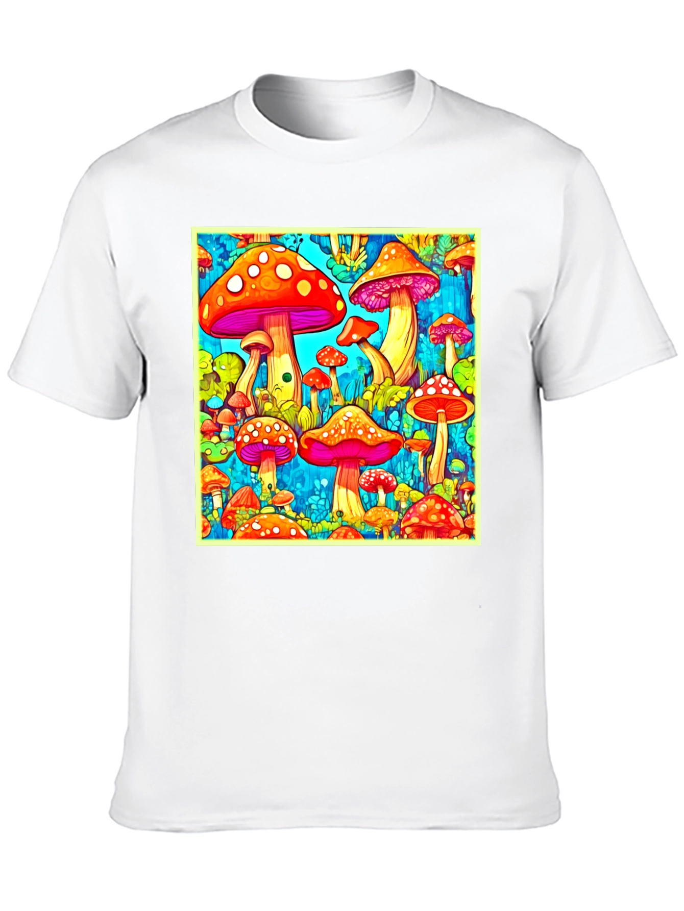 Psychedelic Mushroom Print Tee