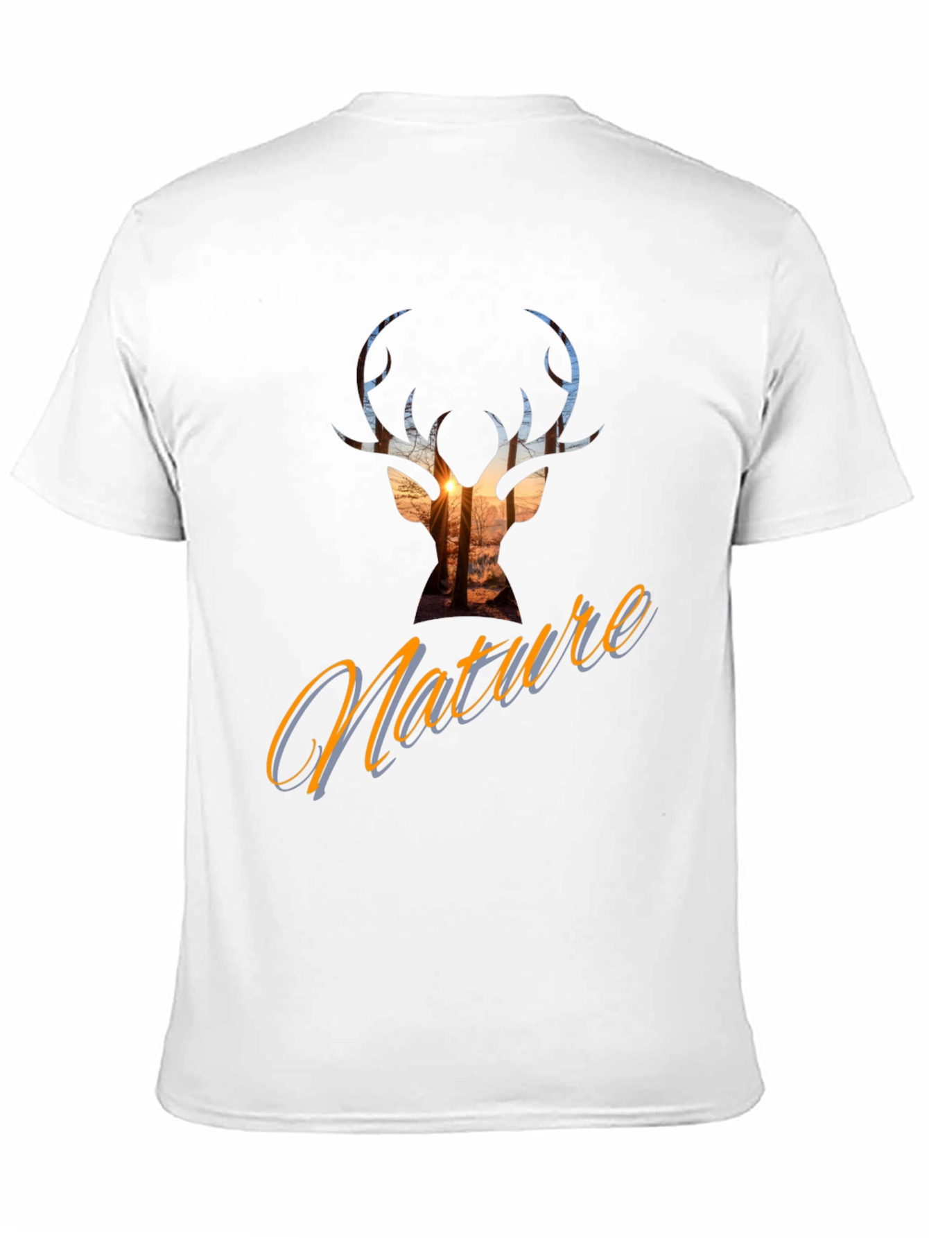 Nature Deer Silhouette Graphic Tee - Stylish Casual Top