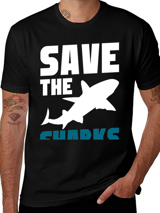 Save the Sharks Graphic Tee - Black