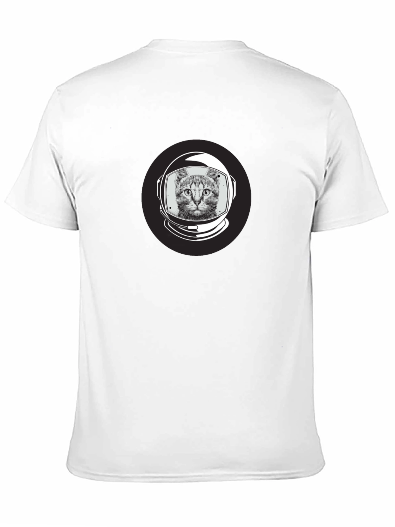Astronaut Cat Graphic Black T-Shirt