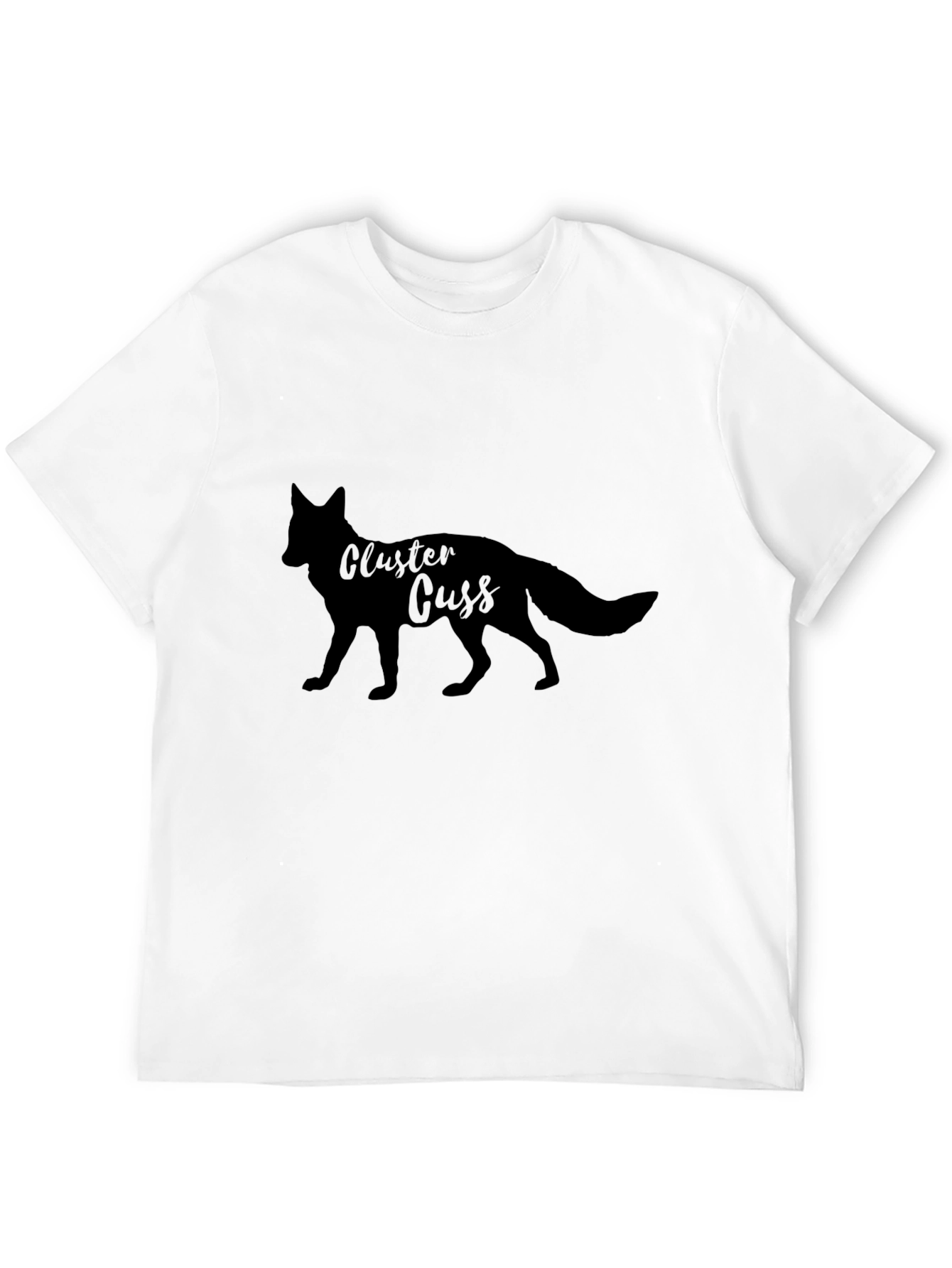 Cluster Cuss Fox Black T-Shirt