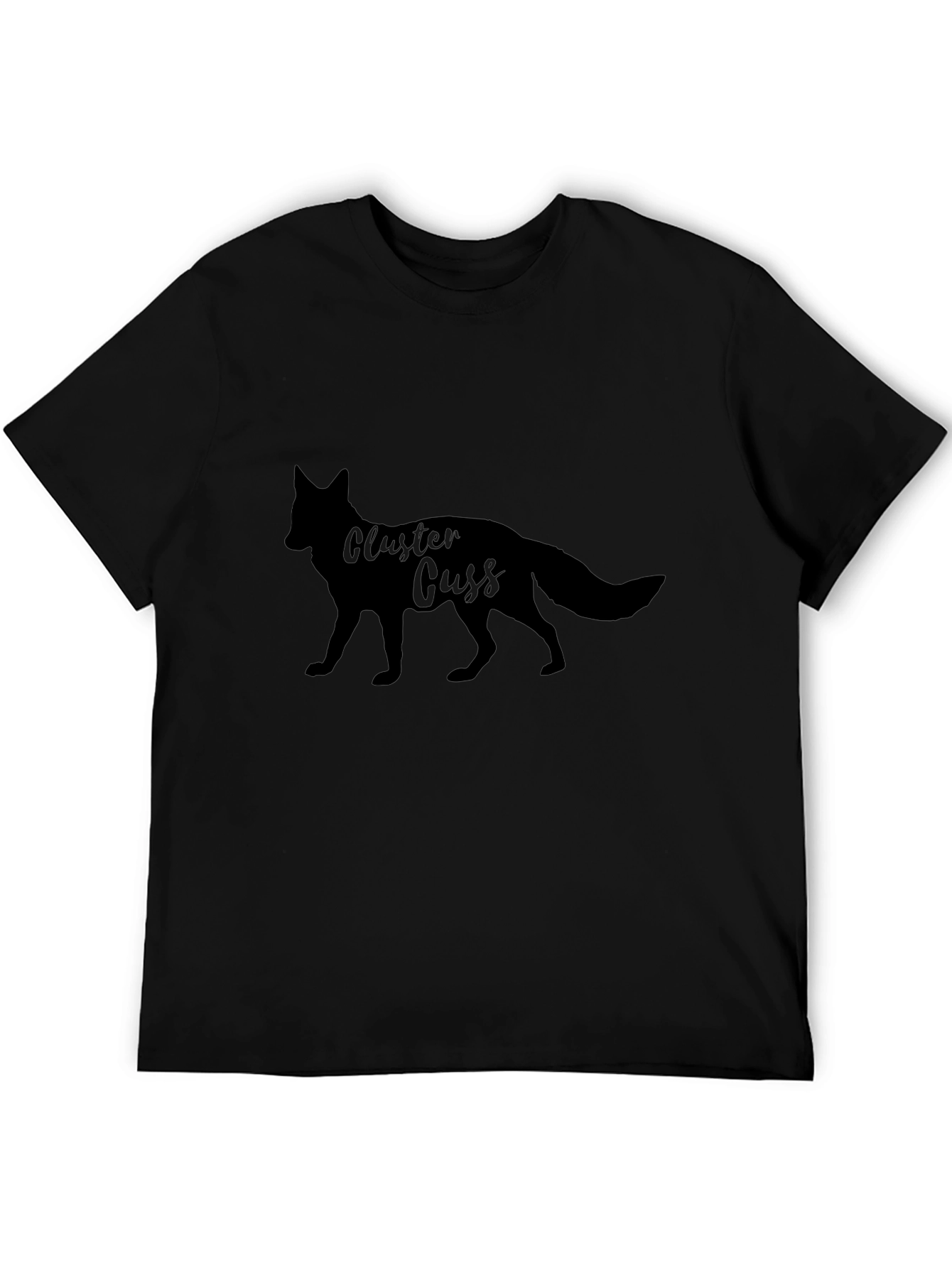 Cluster Cuss Fox Black T-Shirt