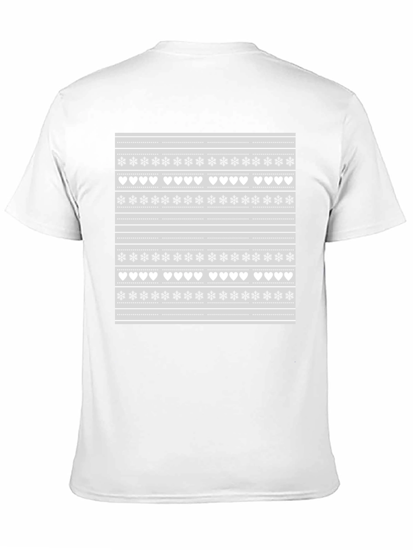 Festive Holiday Pattern T-Shirt - Black