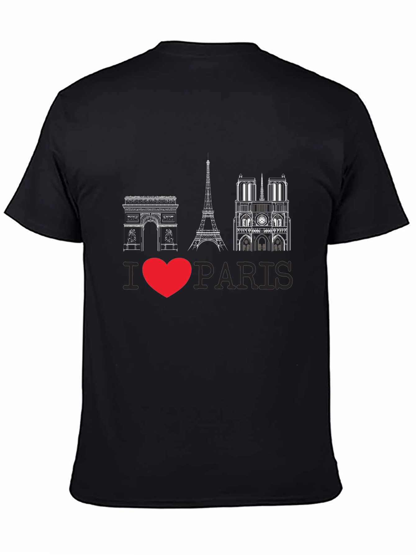 I Love Paris Black T-Shirt