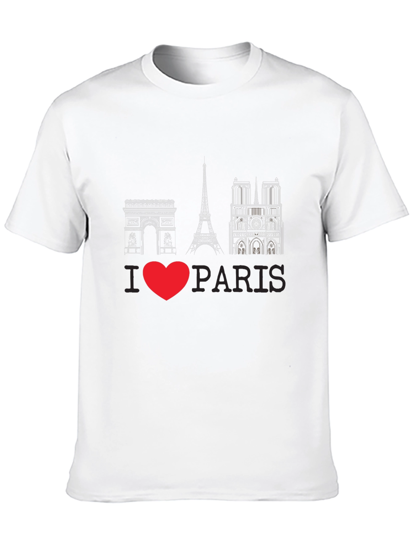 I Love Paris Black T-Shirt