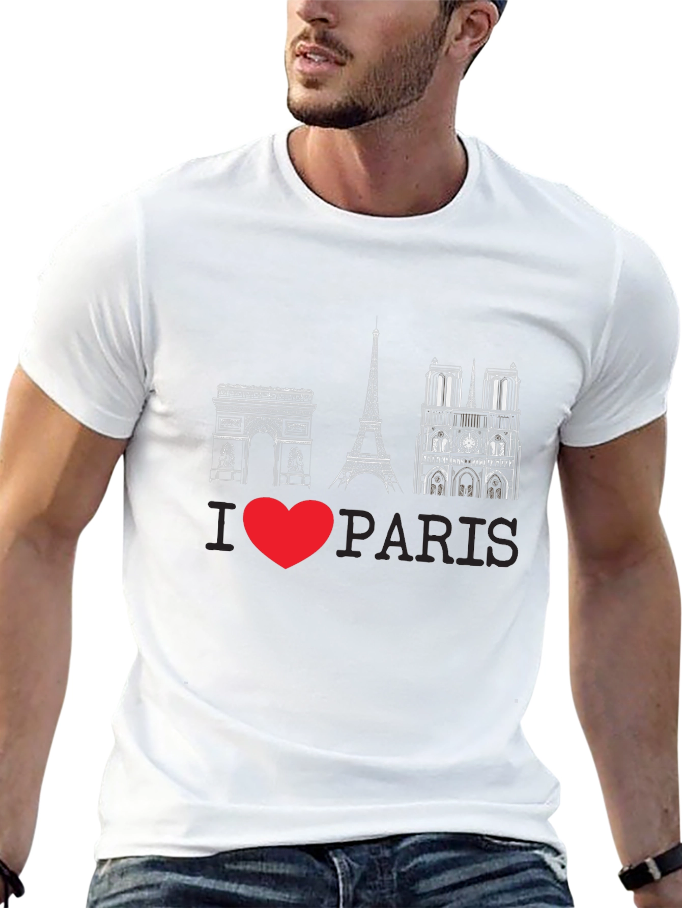 I Love Paris Black T-Shirt