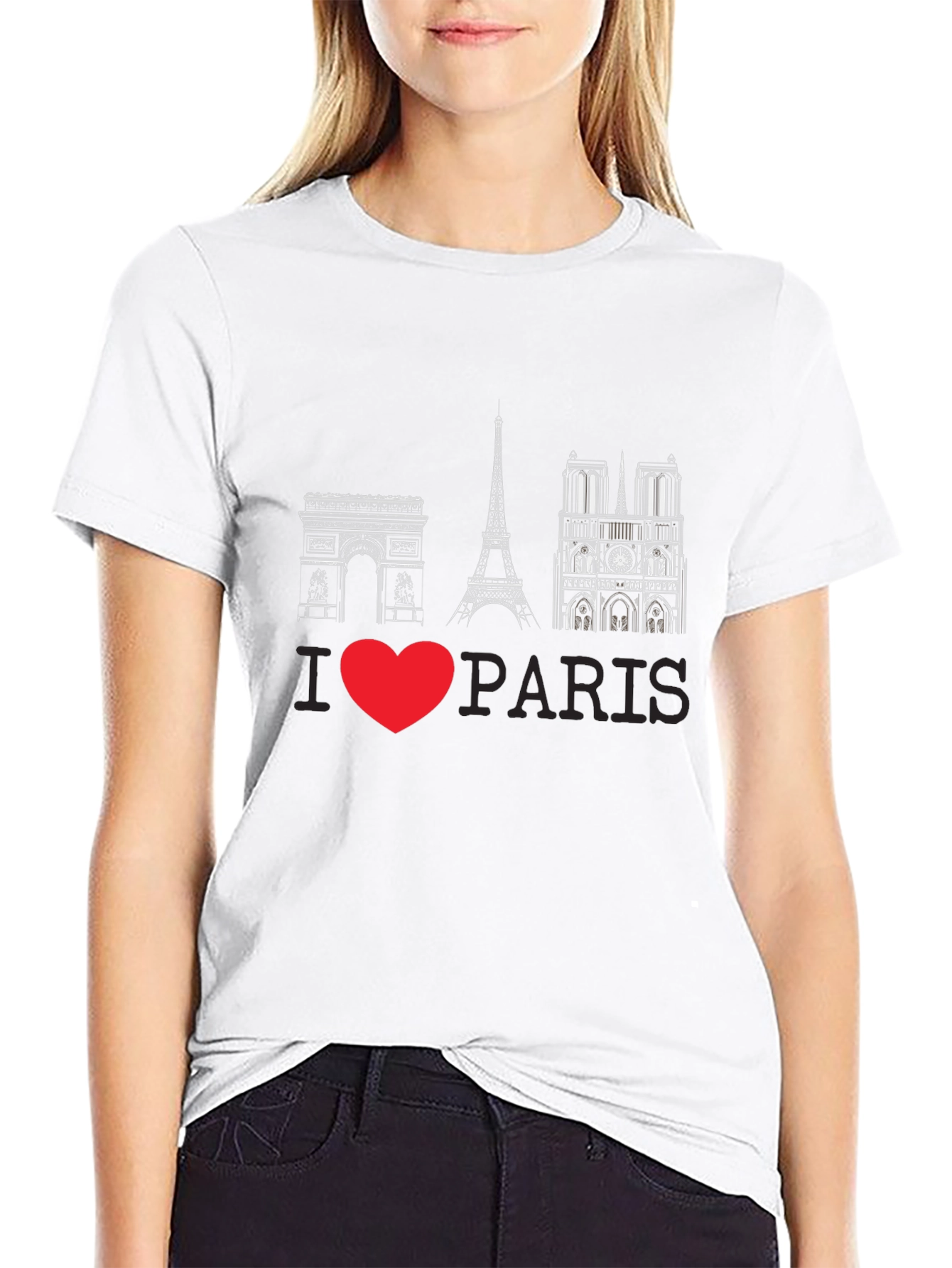I Love Paris Black T-Shirt