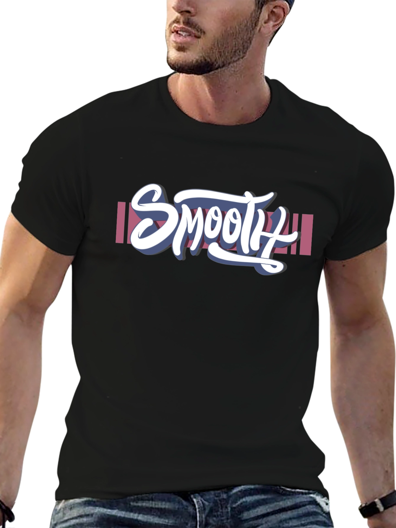 Smooth Graphic Tee - Mens Black T-Shirt