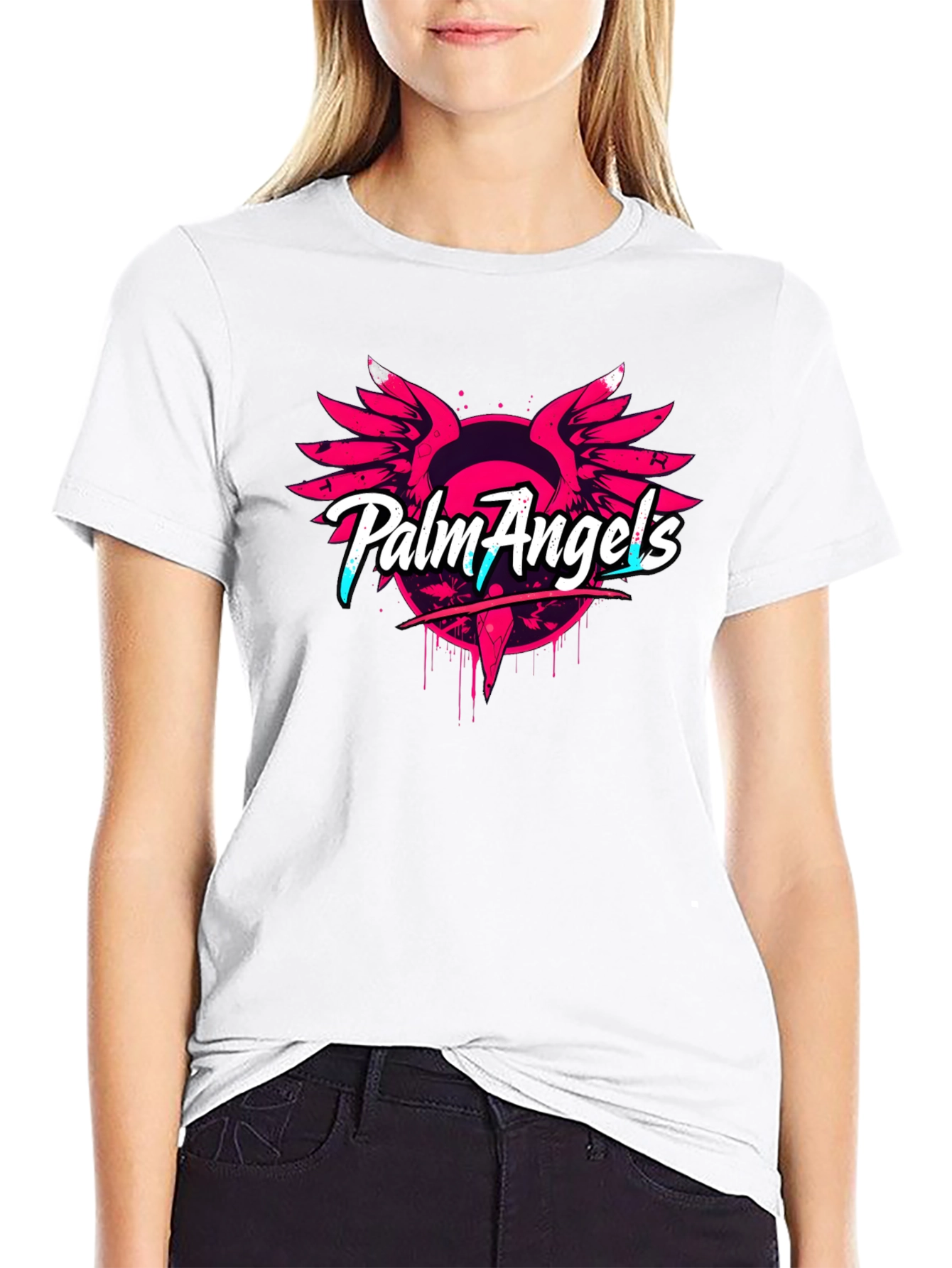 Palm Angels Black Graphic Tee